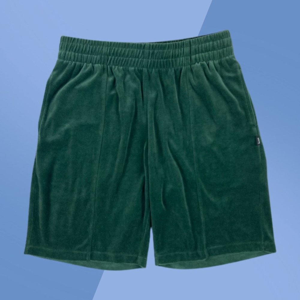 Stüssy Skateboards Velour Solid Green Casual Shorts Men’s S